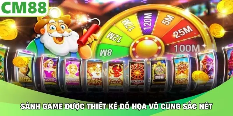 Sảnh game được thiết kế đồ họa vô cùng sắc nét